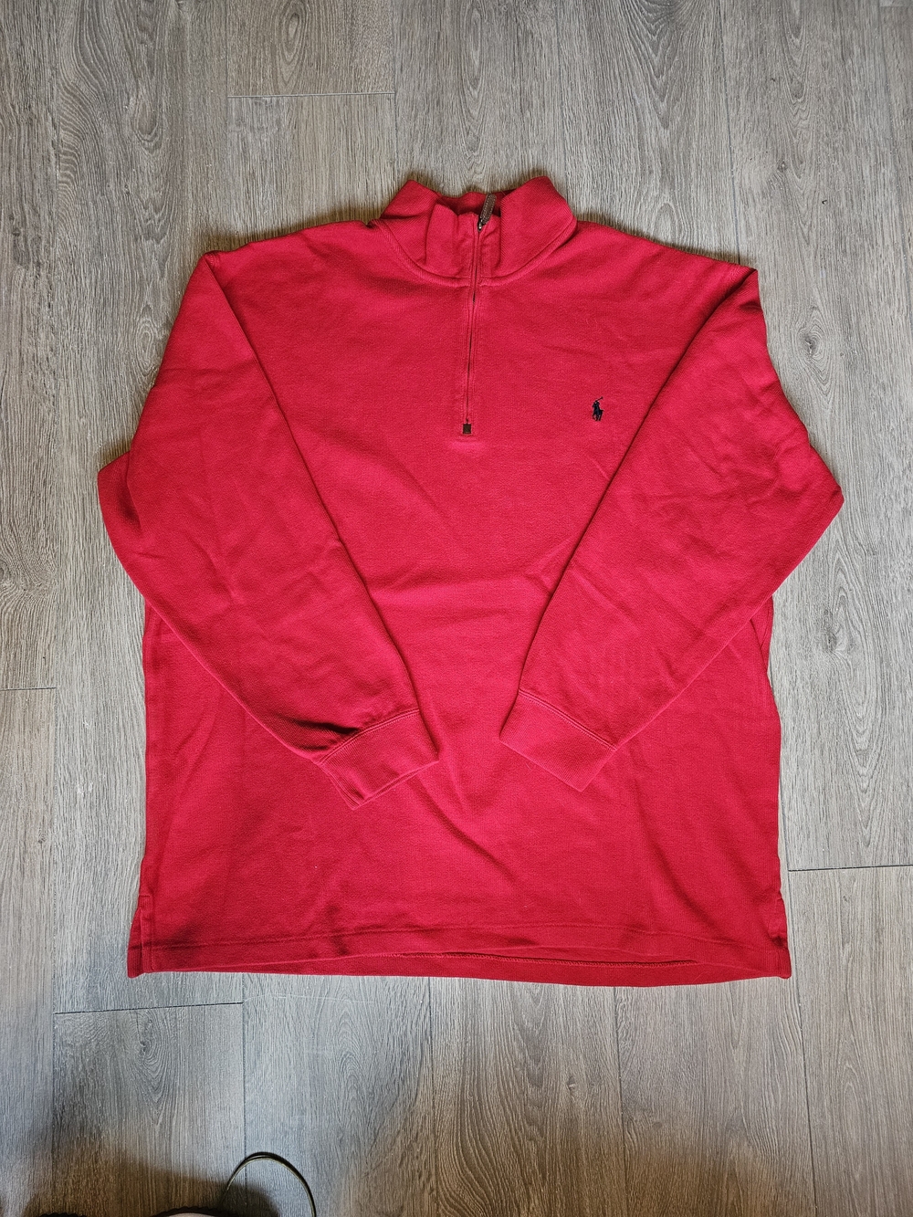 Ralph Lauren Men’s Bright Red Half-Zip Sweater